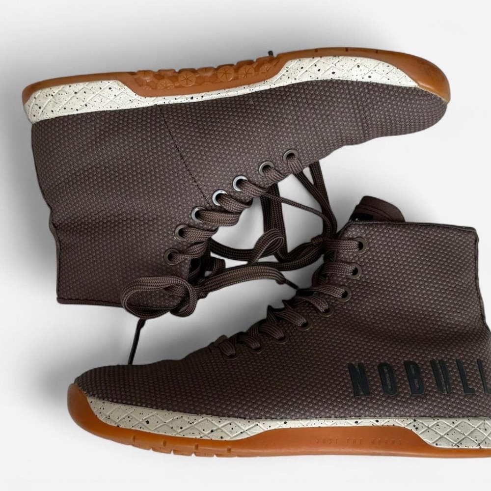 NOBULL Brown High-Top Sneakers Minimalist Design